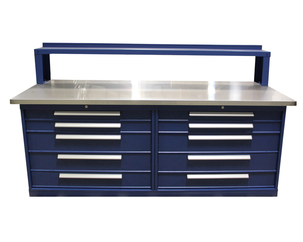 IHL Series Bench w/ Stainless Top & Integrated Storage