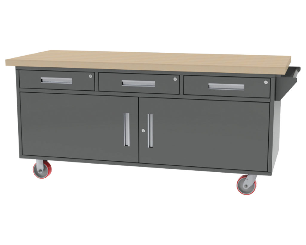 MG-88.M - Three Drawer / Double Door Mobile Bench