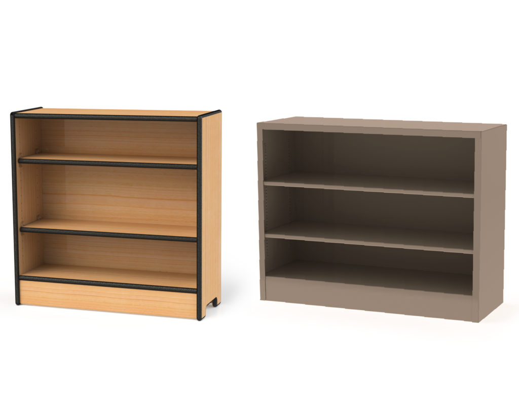 SRO - Laminate and Steel Bookcases